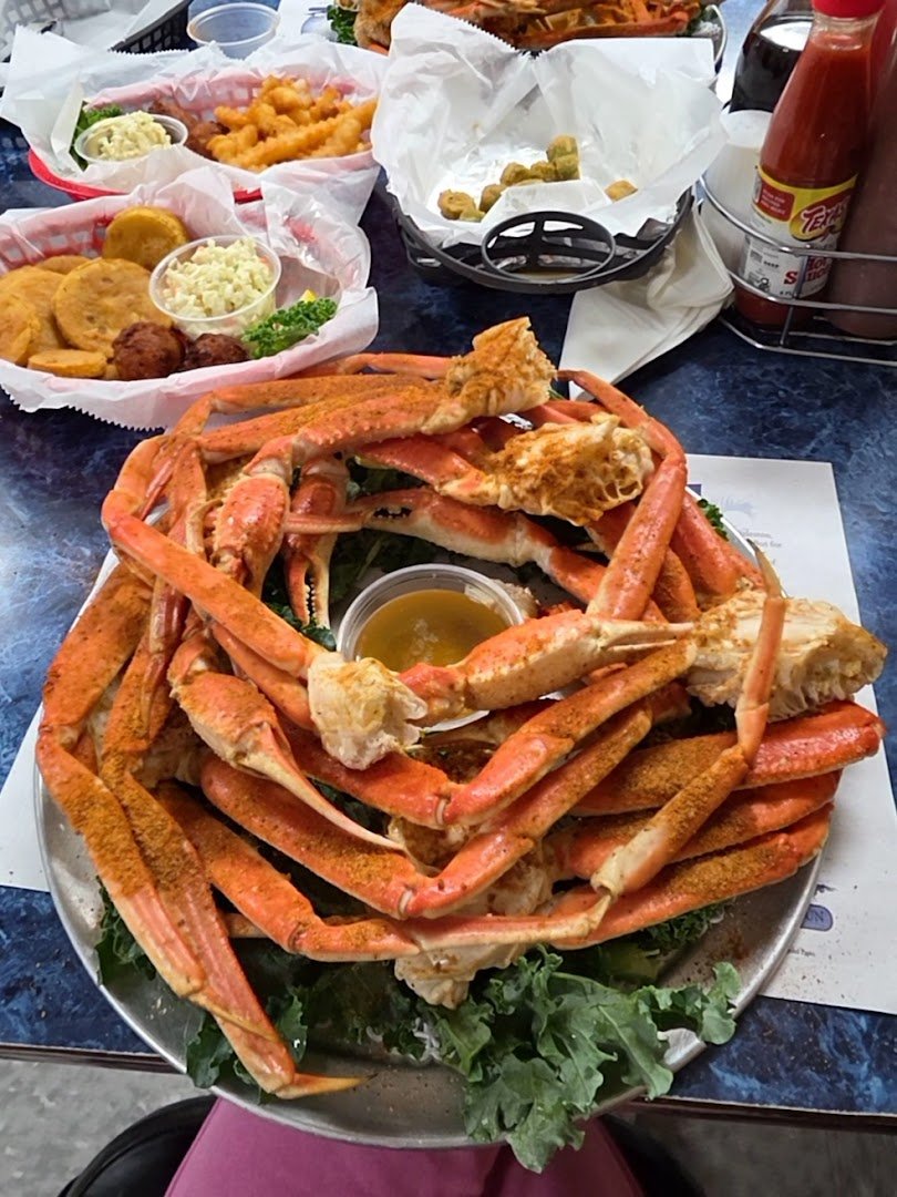 Fresh salad with seafood restaurant entrées.